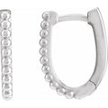 Beaded U-Hoop Earrings