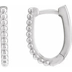 Beaded U-Hoop Earrings