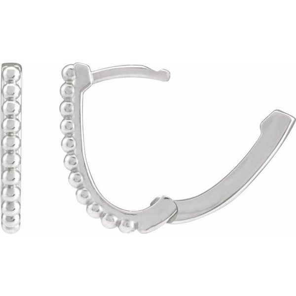 Beaded U-Hoop Earrings - Image 2