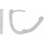 Beaded U-Hoop Earrings - Image 2
