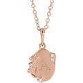 Accented Engravable Floral Necklace