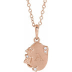 Accented Engravable Floral Necklace