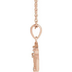 Accented Engravable Floral Necklace - Image 2