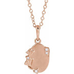 Accented Engravable Floral Necklace - Image 3
