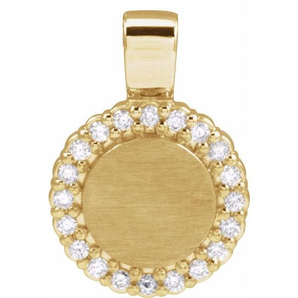 Engravable Accented Pendant