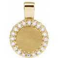 Engravable Accented Pendant