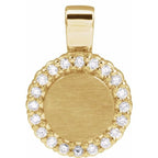 Engravable Accented Pendant