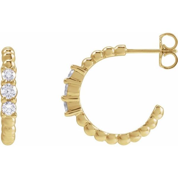 Accented Beaded Hoop Earrings