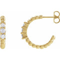 Accented Beaded Hoop Earrings