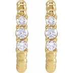 Accented Beaded Hoop Earrings - Image 2