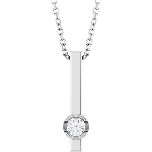 Solitaire Bar Necklace