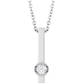 Solitaire Bar Necklace