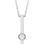 Solitaire Bar Necklace
