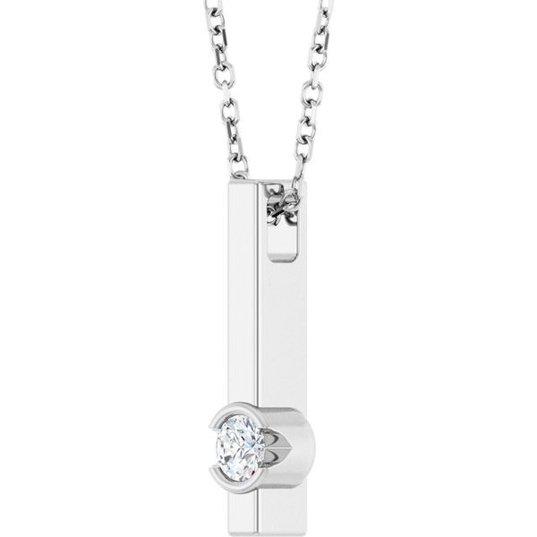 Solitaire Bar Necklace - Image 2