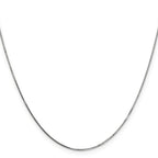Leslie's 14K White Gold .8mm Box with Spring Ring Clasp Chain - Image 2