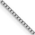 Leslie's 14K White Gold .8mm Box with Spring Ring Clasp Chain