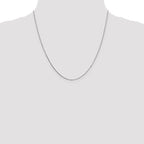 Leslie's 14K White Gold .8mm Box with Spring Ring Clasp Chain - Image 4