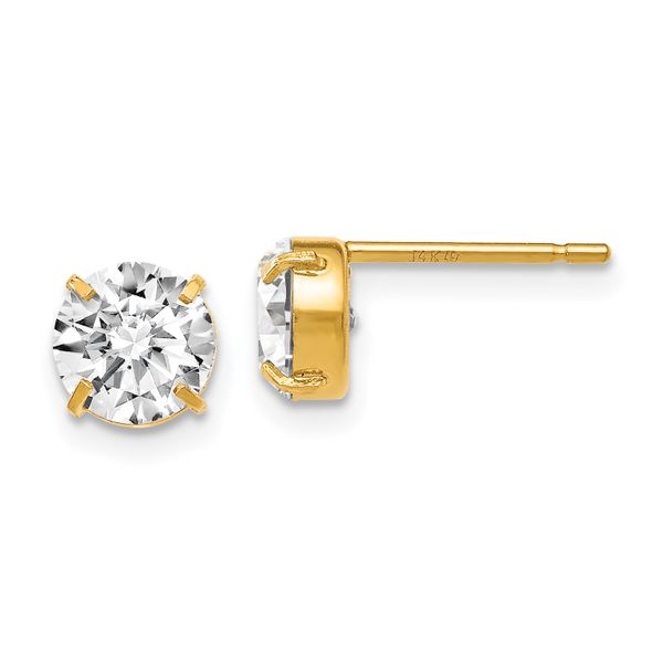 Leslie's 14k CZ Stud 6.0mm Earrings