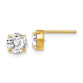 Leslie's 14k CZ Stud 6.0mm Earrings