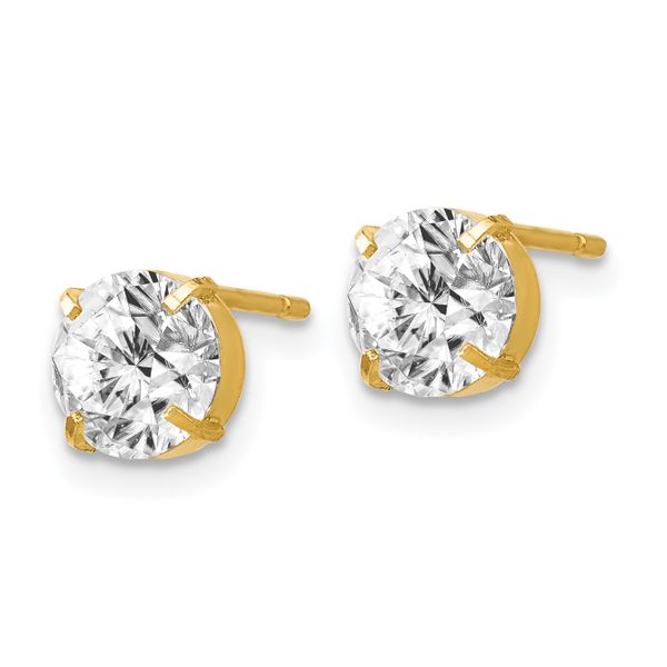 Leslie's 14k CZ Stud 6.0mm Earrings - Image 2