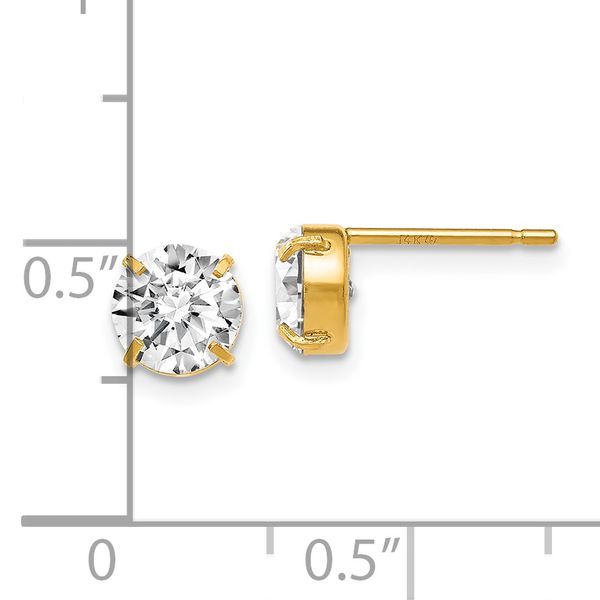 Leslie's 14k CZ Stud 6.0mm Earrings - Image 4