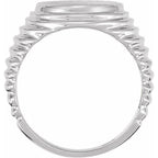 Oval Ridged Signet Ring - Image 2