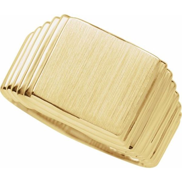 Rectangle Signet Ring - Image 2
