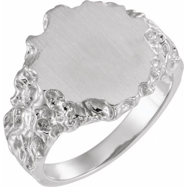 Oval Nugget Signet Ring