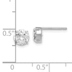 Leslie's 14k White Gold CZ Stud 6.0mm Earrings - Image 4