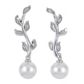 14KT White Gold Freshwater Pearl Earring