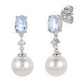 14KT White Gold Freshwater Pearl Earring