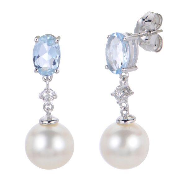 14KT White Gold Freshwater Pearl Earring