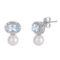 14KT White Gold Freshwater Pearl Earring