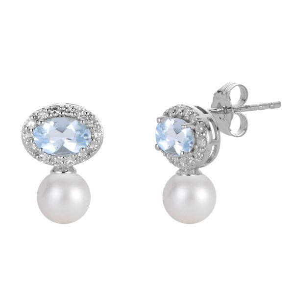 14KT White Gold Freshwater Pearl Earring