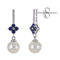 14KT White Gold Freshwater Pearl Earring