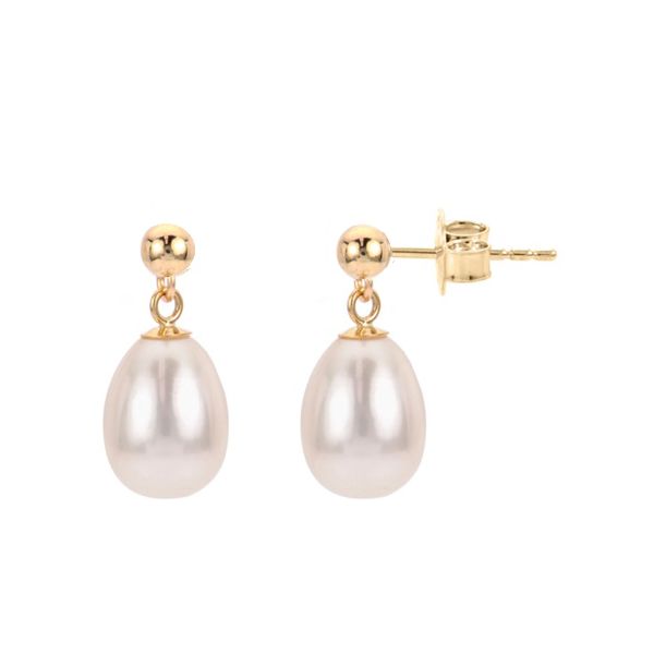 14KT Yellow Gold Freshwater Pearl Earring