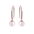 14KT Rose Gold Freshwater Pearl Earring