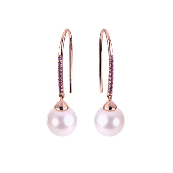 14KT Rose Gold Freshwater Pearl Earring