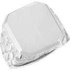 Octagon Nugget Signet Ring