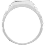 Square Nugget Signet Ring - Image 2