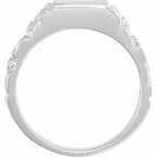 Square Nugget Signet Ring - Image 4