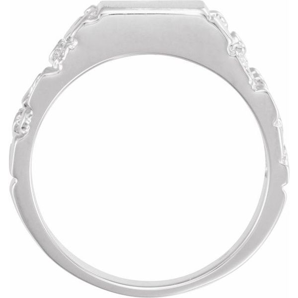 Square Nugget Signet Ring - Image 4