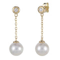 14KT Yellow Gold Freshwater Pearl Earring