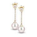 14KT Yellow Gold Akoya Pearl Earring