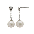 14KT White Gold Freshwater Pearl Earring