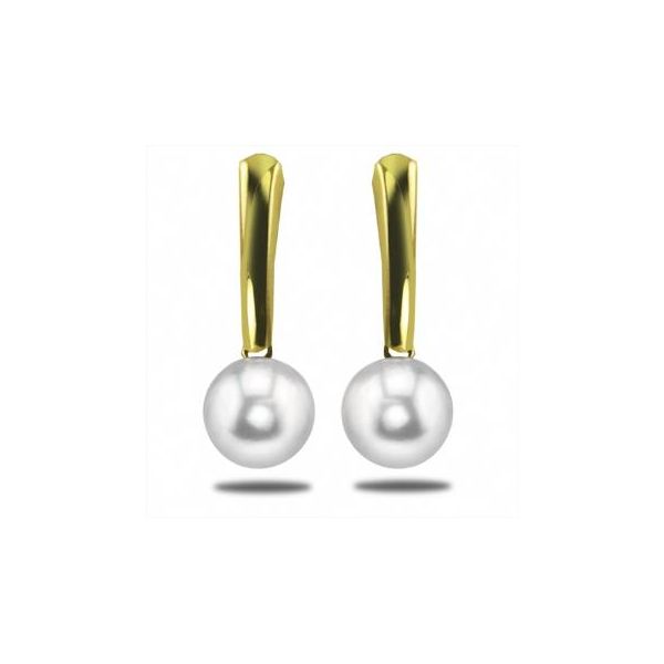 14KT Yellow Gold Freshwater Pearl Earring