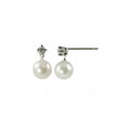 14KT White Gold Akoya Pearl Earring