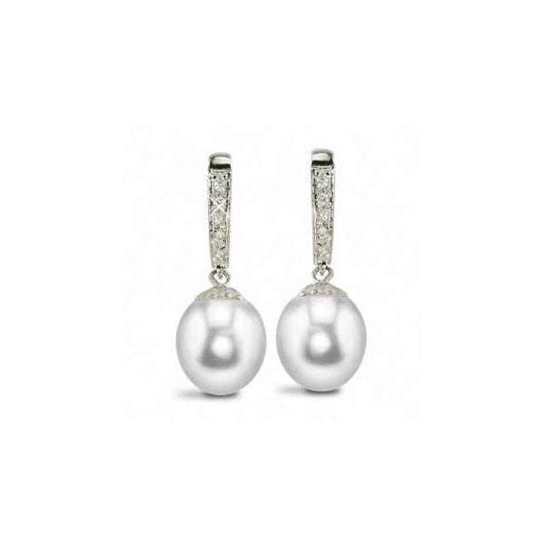 14KT White Gold Freshwater Pearl Earring