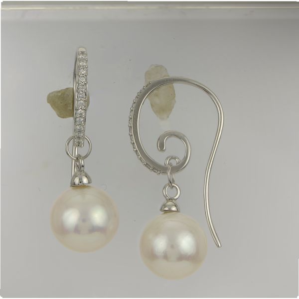 14KT White Gold Freshwater Pearl Earring