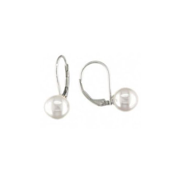 14KT White Gold Akoya Pearl Earring